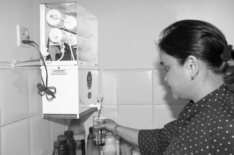 Human Right to Water in India - A Reverse Osmosis (RO) unit in a quality-affected urban household in East district, National Capital Territory of Delhi
